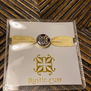 RC gold elastic bracelet with blk&gold emblem